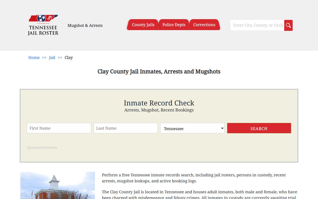Clay County 24 hour booking sheriff website