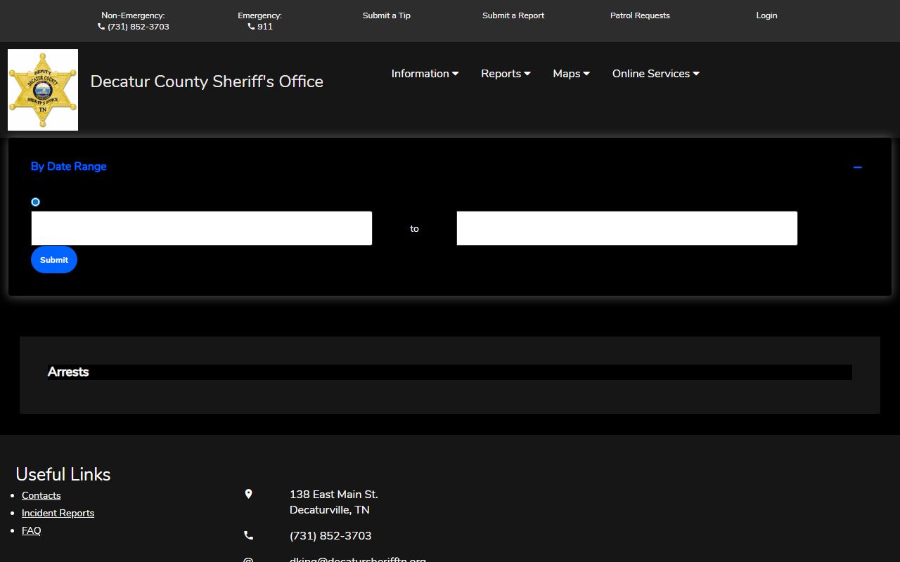 Crockett County 24 hour booking arrest search