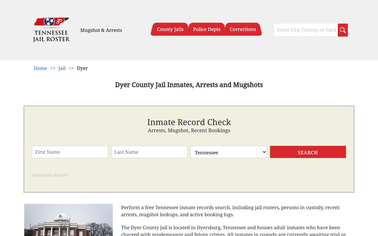 Dyer County 24 hour booking jail roster