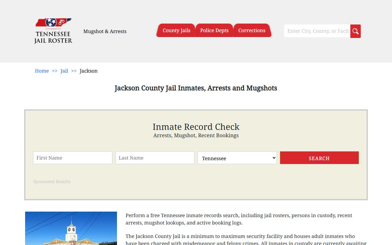 Jackson County 24 hour booking records search