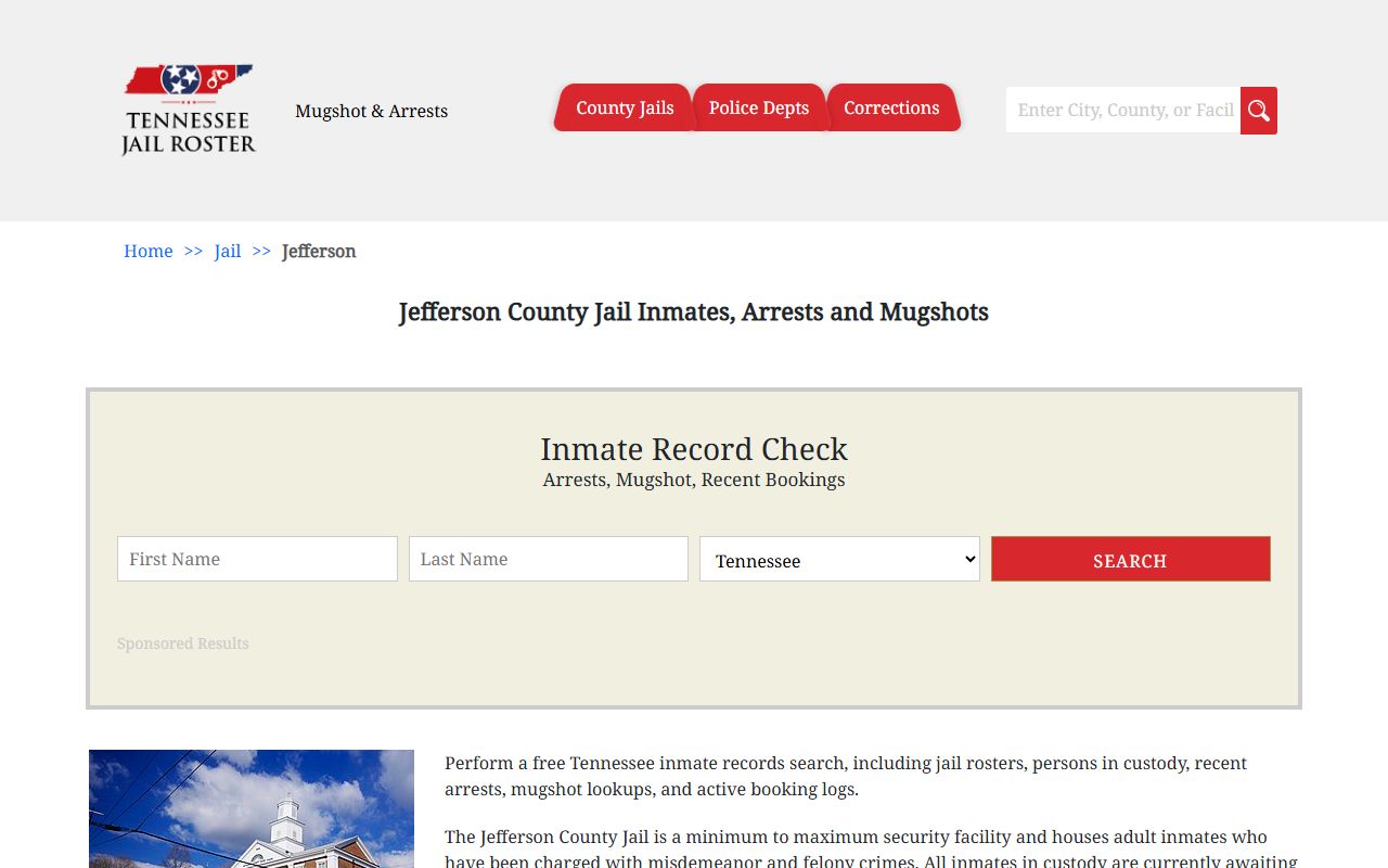 Jefferson County 24 hour booking jail roster