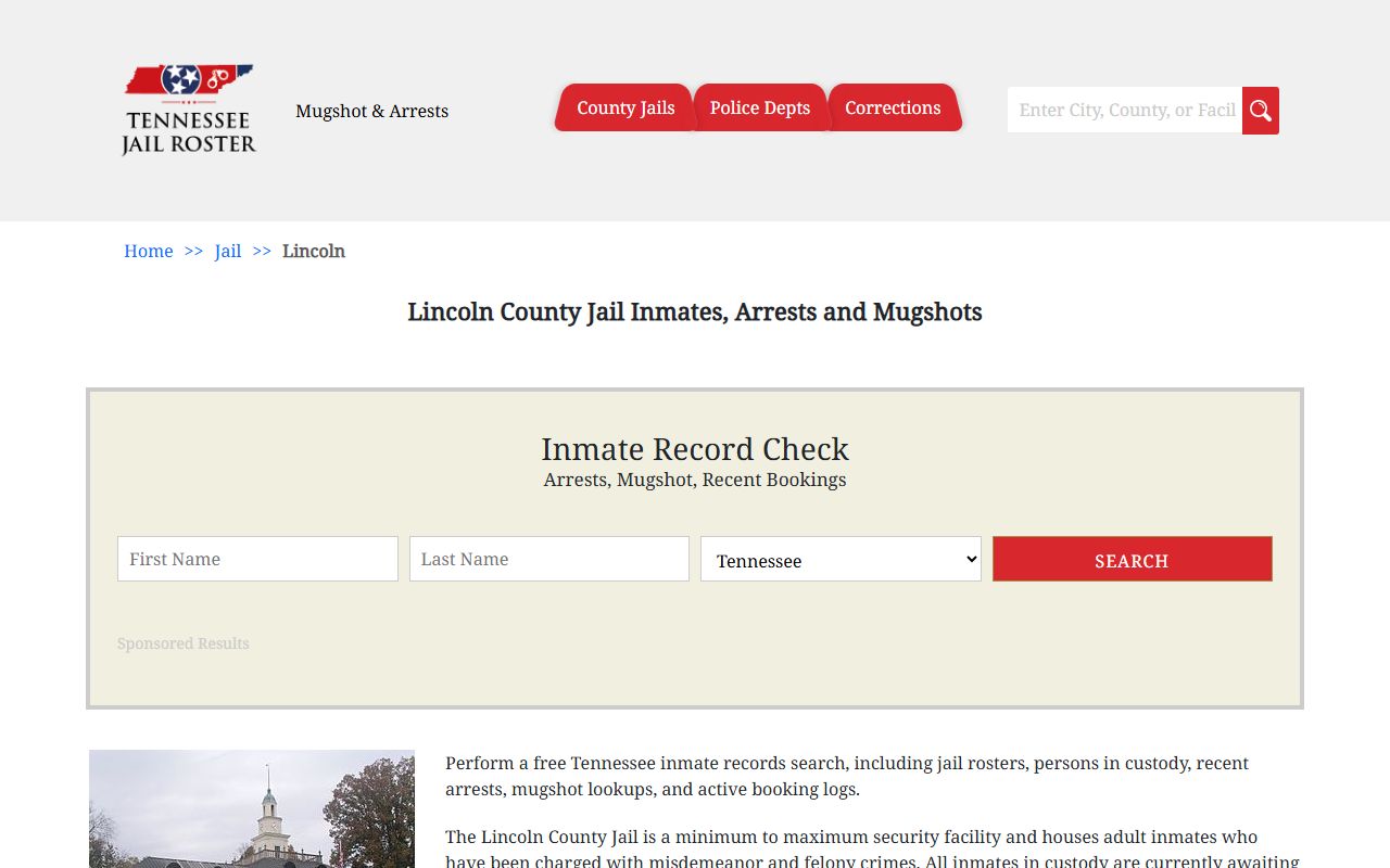 Lincoln County 24 hour booking inmate roster