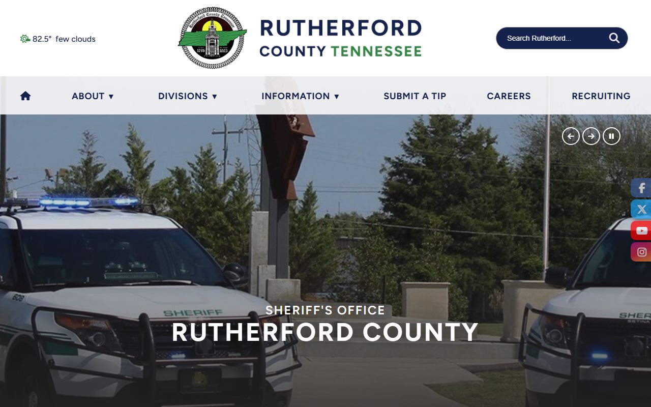 Rutherford County 24 hour booking sheriff website