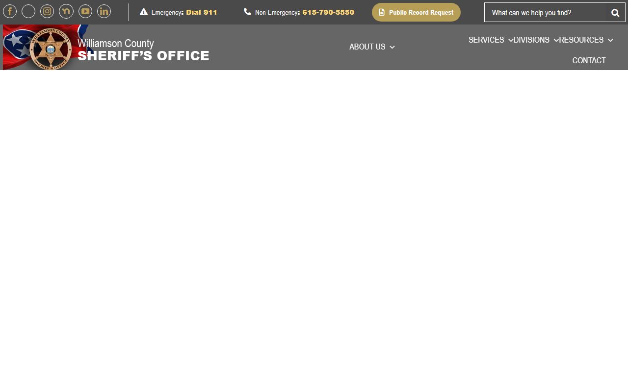 Williamson County 24 hour booking sheriff website